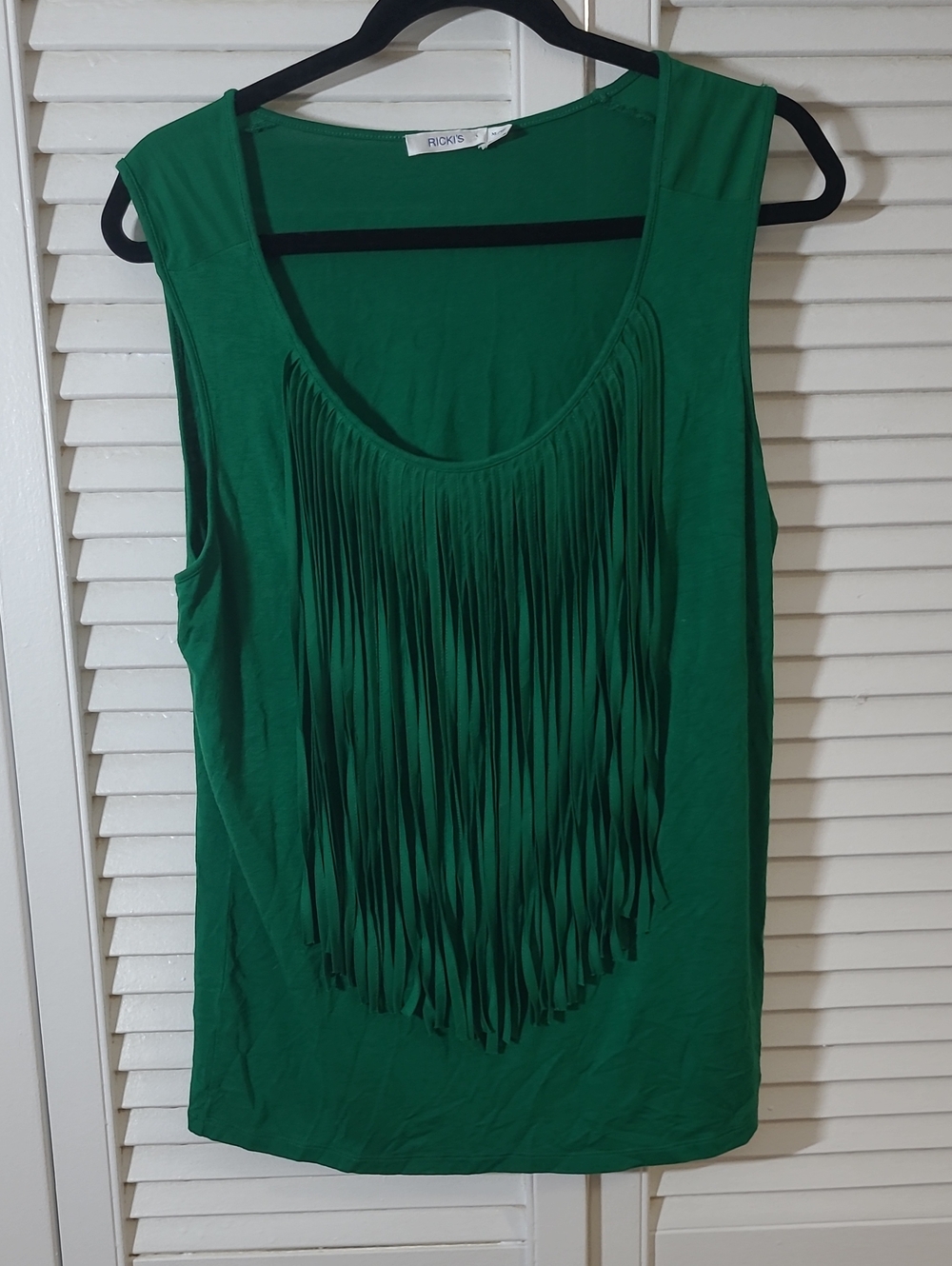 Ricki's Emerald Green Fringe Sleeveless Tank